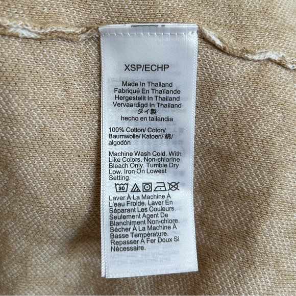 NWT J. Crew Leopard Print Tan/Beige Open Cardigan Sweater Size XSP - Picture 6 of 6